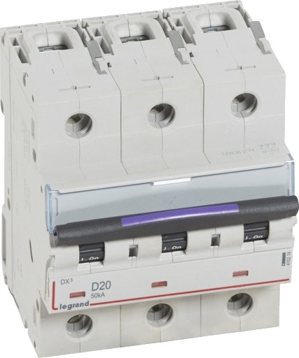 Legrand DX3 MCB automatsikring D20 3P 4.5M 50kA
