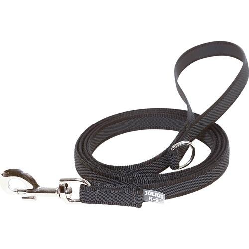 Julius-K9 Gummiert Hundekobbel 14mm 1.8m Grå-Svart med Håndtak