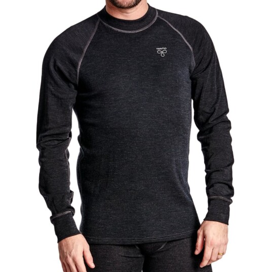 Termo Men's Wool Light Round Neck Ls S, Anthracite Melange