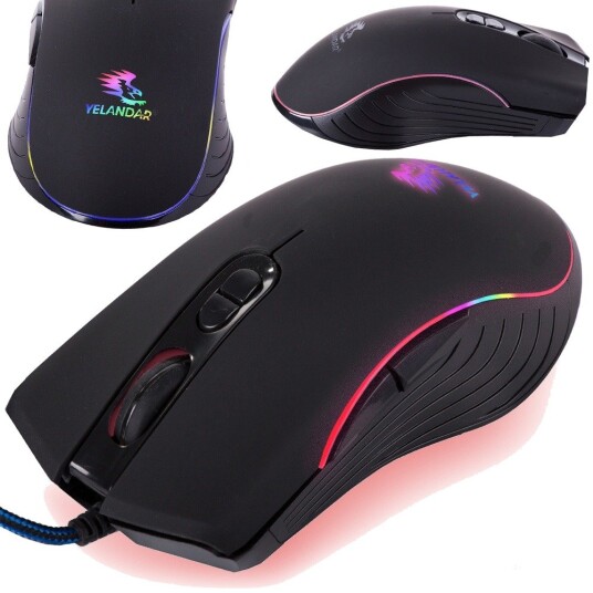 YELANDAR 7D kablet optisk gamingmus RGB YELANDAR 7D kablet optisk gamingmus RGB