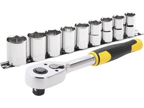 Stanley Pipenøkkelsett 1/2" m/skralle - 11 deler Stanley Pipenøkkelsett 1/2" m/skralle - 11 deler