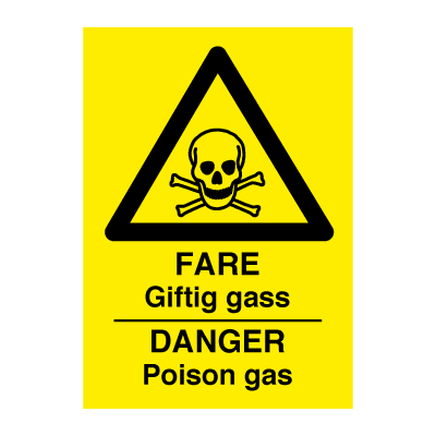 Jo Safety FARE Giftig gass Refleks Alu. RA A4 297 x 210 mm 6307007RAA4 Jo Safety FARE Giftig gass Refleks Alu. RA A4 297 x 210 mm 6307007RAA4