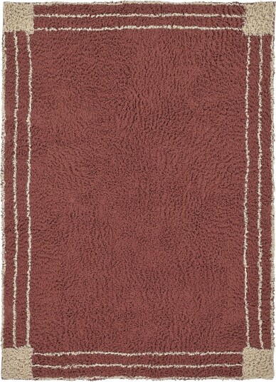 Ryetepper Cataya Natural Cotton Shaggy brun/beige Størrelse: 200 x 290 cm