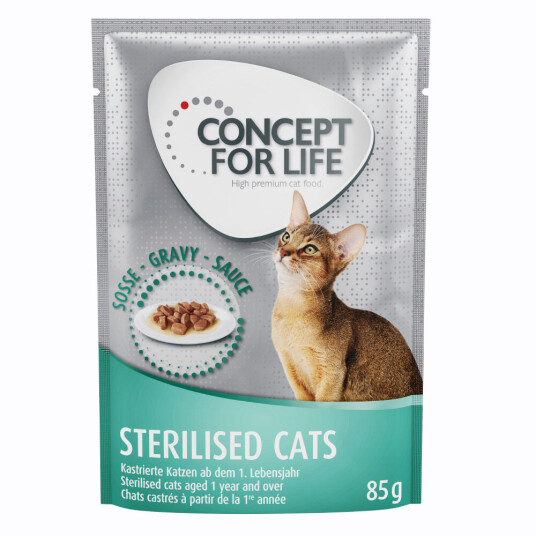 Concept For Life Økonomipakke 24 X 85 G Sterilised Cats I Saus