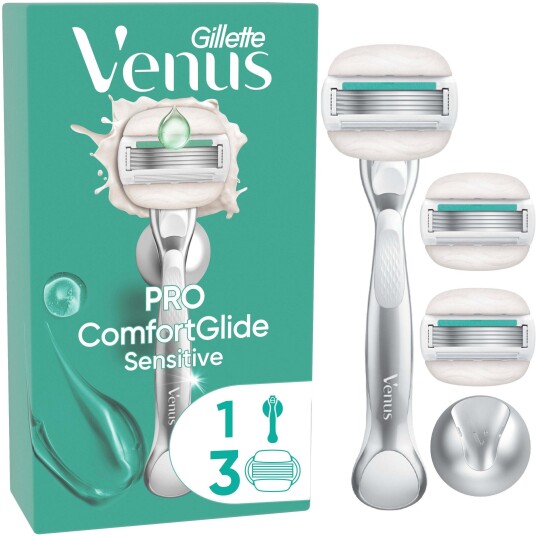 Gillette Venus Pro ComfortGlide Sensitive Razor & Holder 3 stk