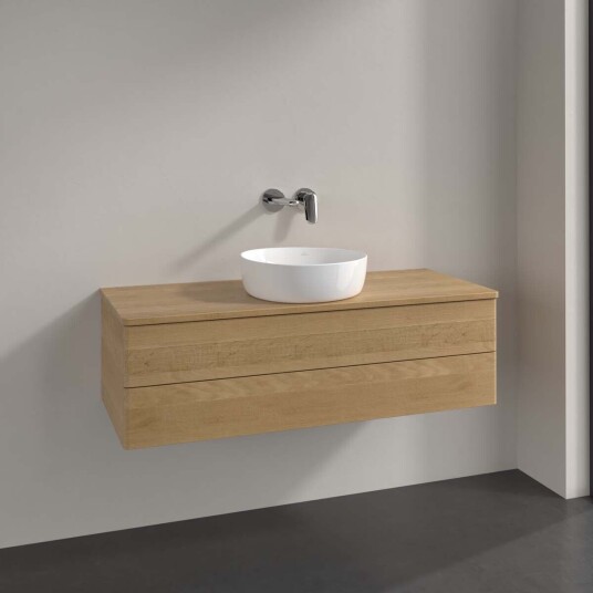 Villeroy & Boch Antao Servantskap med 2 skuffer 120x50x36 cm m/lys Eik