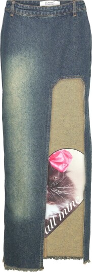 Cannari Concept Curved Slit Skirt Blue 34 Cannari Concept Curved Slit Skirt Blue 34