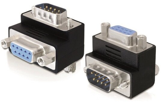 DeLOCK adapter DB9 ha DB9 ho vinklad 270 grader svart
