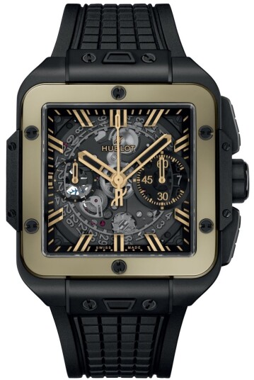 Hublot Herreklokke 821.CM.0130.RX Square Bang Unico Gummi Ø42 mm