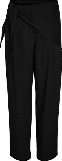 NOISY MAY Nmpine Mw Pinstripe Scarf Pant Tnt/20   BLACK   M