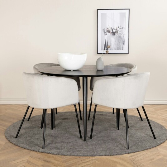 Venture Home Spisegruppe Venture Home Dipp Ø115 cm med 4 Berit Stoler GR22240