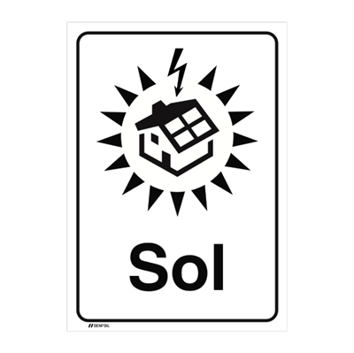 Jo Safety SOL Solcelleskilt Plast A6 Til merking av solcelleanlegg 6307083PA6