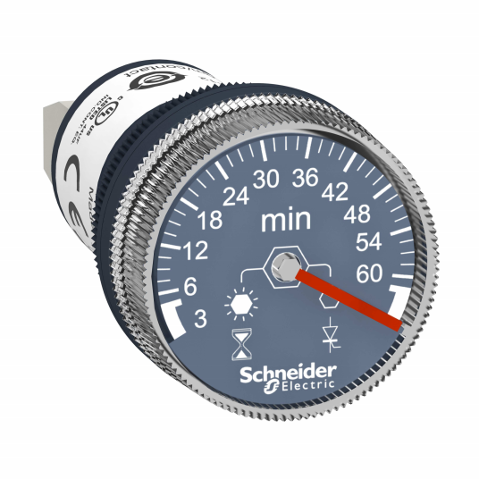 Schneider Electric XB5DTGM5 Tidsrelé 22 mm 100–240 V 3 60 min Elfordeling & strømforsyning