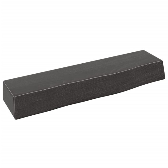 vidaXL Vegghylle m?rkegr? 40x10x6 cm behandlet heltre eik