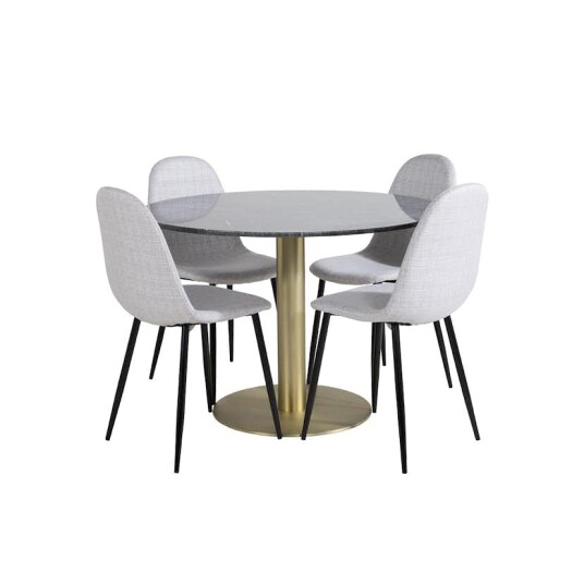Venture Home Spisegruppe Venture Home Estelle med 4 Pobbie Stoler Polyester GR20450