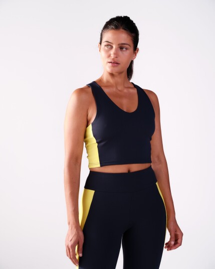 LEVITY Second-Skin Crop Top Navy - XS