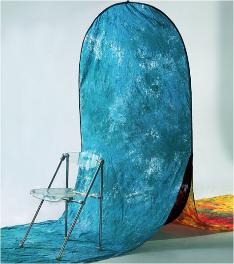 Bakgrunn Sammenleggbar Blå/Rødgul - 160x210x480 cm