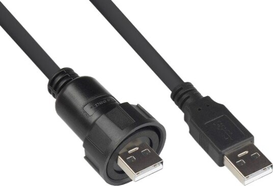 Alcasa Ic04-U201, 1 M, Usb A, Usb A, Usb 2.0, Sort
