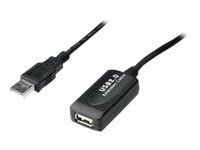 Digitus USB 2.0 Repeater Kabel 20 m - Aktiv USB-forlengelseskabel Svart