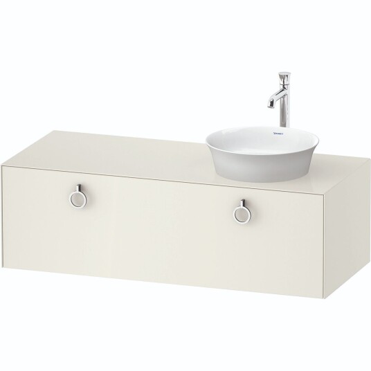 Duravit White Tulip Servantskap 1 skuff 130x55x40,8 cm Nordisk Hvit Høyglans