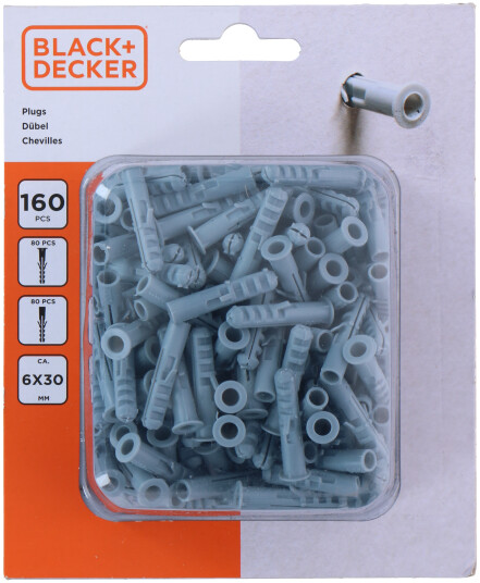 Black And Decker Plugger 6x30mm 160 Stk