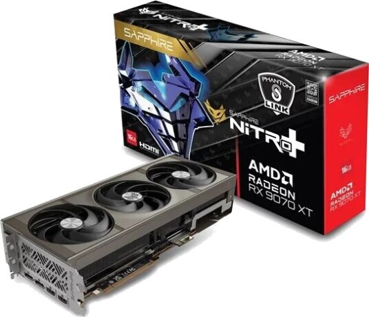 Sapphire Radeon RX 9070 XT PhantomLink 16GB Grafikkort med GDDR6