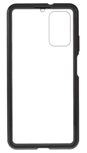 INCOVER Xiaomi Poco M3 Magnetisk Metalldeksel m. Glass Foran & Bak - Svart