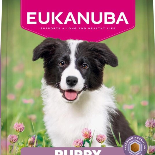 Eukanuba Valpemiddag Tørrfôr Medium Rase Kylling Økonomipakke 2 x 15 kg