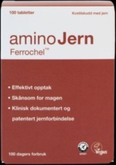 Ferrochel aminojern tab 21mg 100 stk