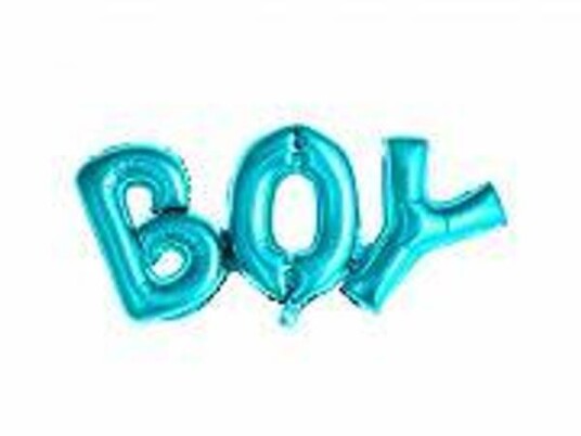 Folieballonger Boy mini banner 63,5x74cm