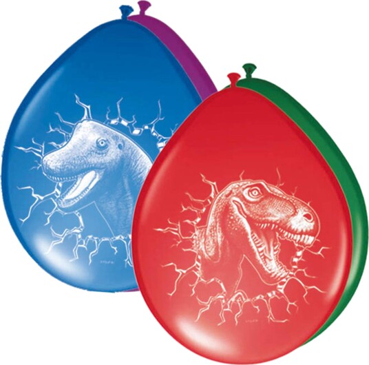 Folat Ballonger Fargerike Dinosaurer 6-pakning 61855 Folat Ballonger Fargerike Dinosaurer 6-pakning 61855
