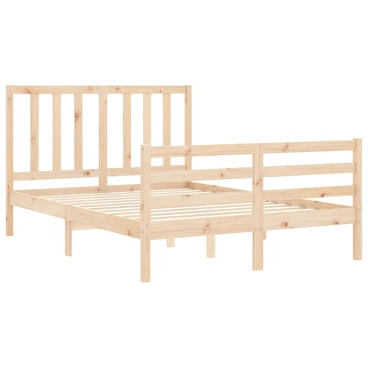 vidaXL Sengeramme med hodegavl 120x200 cm heltre