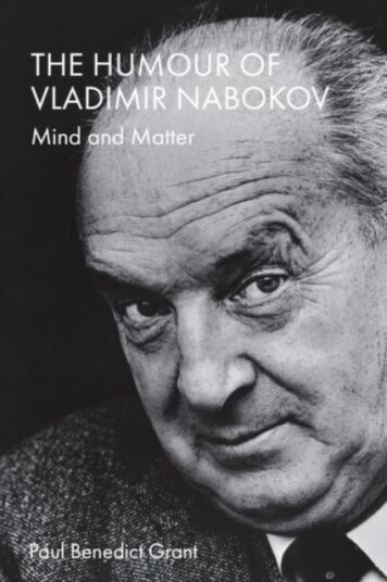 The Humour of Vladimir Nabokov  Mind and Matter