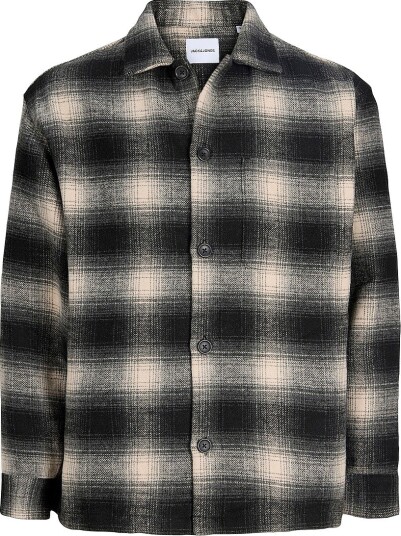 Jack & Jones Overtreksskjorte Jjesoho Ollie Overshirt Ls Sn Grå