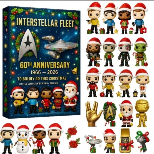 2025 Julekalender Blind Box Overraskelsesgave   Star Trek Tema!