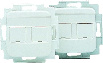ABB Festeramme med Midtplate 2 x RJ45, Amp, Datamaskin & Surfing