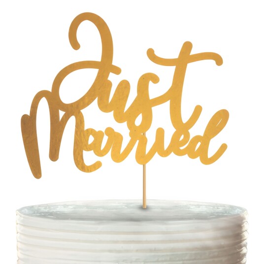 Amscan International Kakedekorasjon Just Married Gull