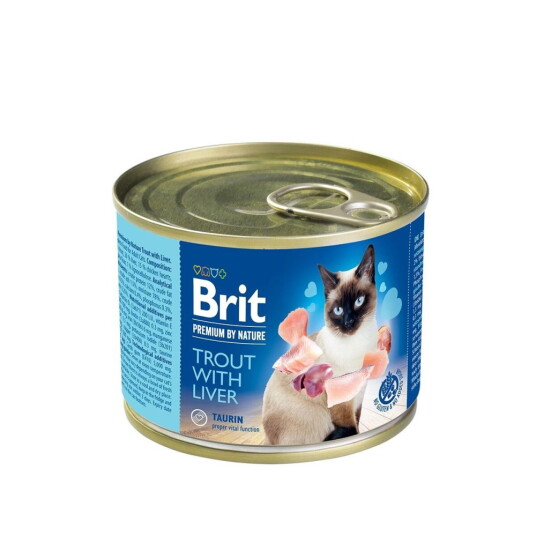 Brit Premium By Nature Cat Trout With Liver 200 G