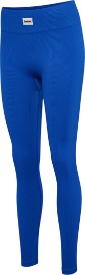 hummel Pulse Seamles Rib Mid Waist Treningstights Dame Blå S