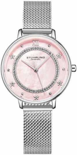 Stührling Original Dameklokke 3993.2 Monaco Rosa/Stål Ø34 mm