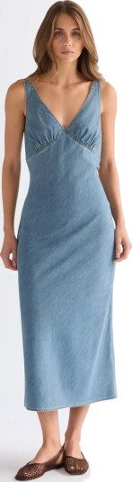 Wrangler Bias Slip Dress   Blue   XS x 00