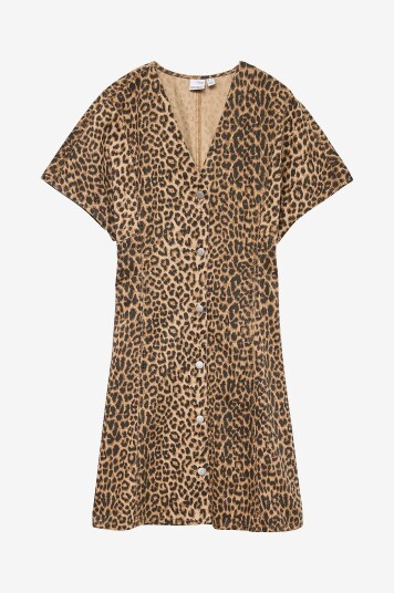 Vero Moda Kjole vmPenelope SS V neck Short Dnm Dress Beige