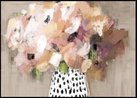 Abstract Flower Bouquet Plakat / 70x100