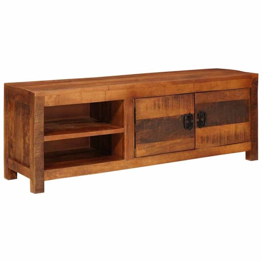 TV skap med hylle med dør Brun 110 x 30 x 40 cm heltre mango