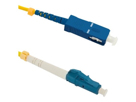Qoltec - Koblingskabel - Lc/Upc-Enkeltmodus (Hann) Til Sc/Upc-Enkeltmodus (Hann) - 3 M - Fiberoptisk - Simpleks - 9 / 125 Micron - G.652D - Halogenfri