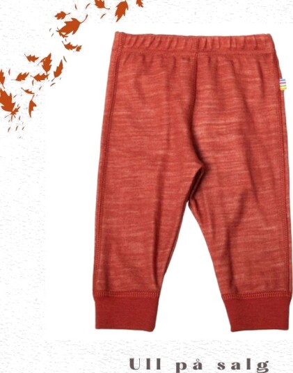 Joha Leggings i ull/bambus "Trees" Red Joha Leggings i ull/bambus "Trees" Red