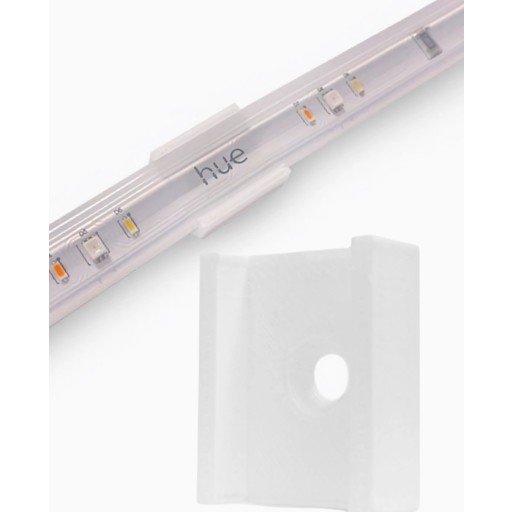 Light Solutions - Brakett for Philips Hue LightStrip V4 & Gradient - 10 stk. - Hvit