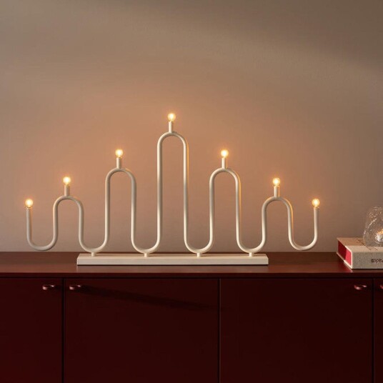 Noel adventsstake 7-lys - Ivory