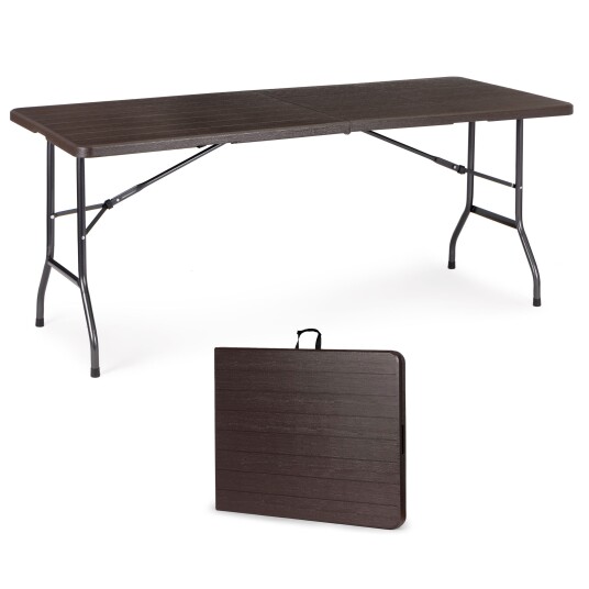 Sammenleggbart cateringbord bankettbord hagebord 179x74 cm ModernHome Brun