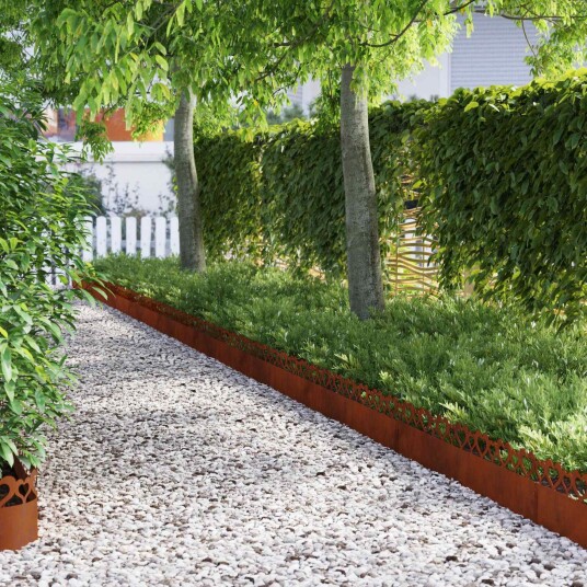 vidaXL Plenkanter 30 pcs Rusten 103 x 0,05 x 22 cm Cortenstål